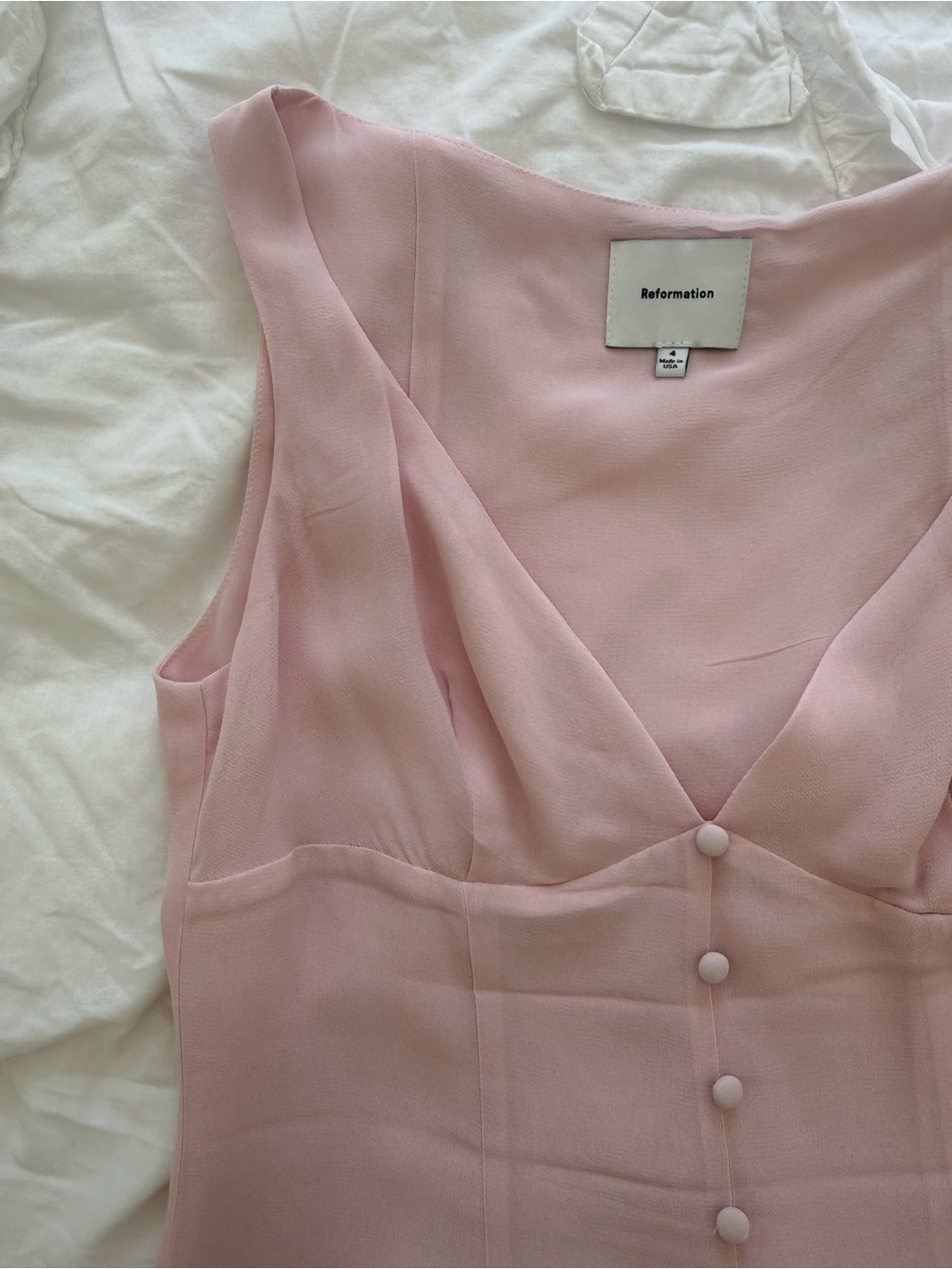 Reformation Livia light pink mini dress- NEVER WORN - Picture 3 of 9